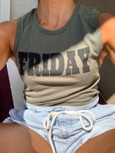 Load image into Gallery viewer, Friday Muscle Tee on a model
